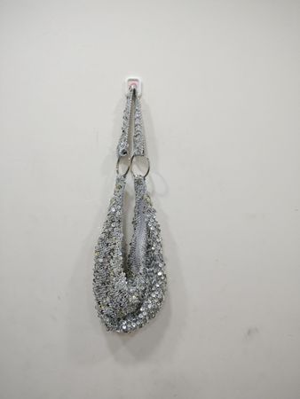 Silver Sequin Shoulder Bag