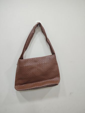 Brown Woven Shoulder Bag