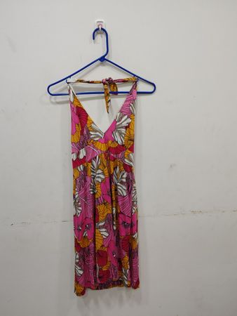 Vestido Halter com Estampa Floral Tibi New York