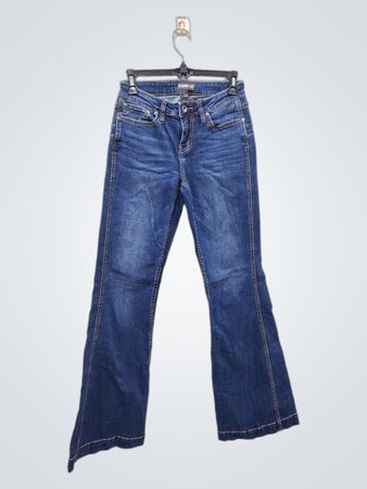RANK 45 Damen Blaue Flare-Jeans