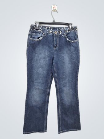 Baccini Women's Embellished Bootcut Jeans