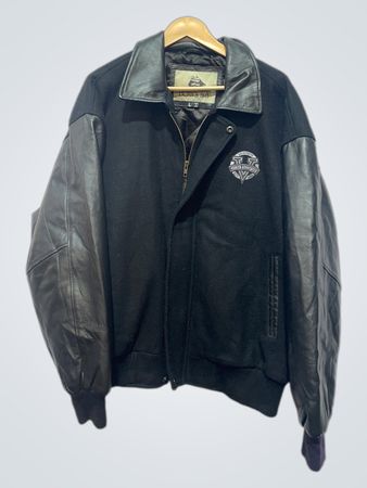 Jaqueta Bomber de Couro Burk's Bay