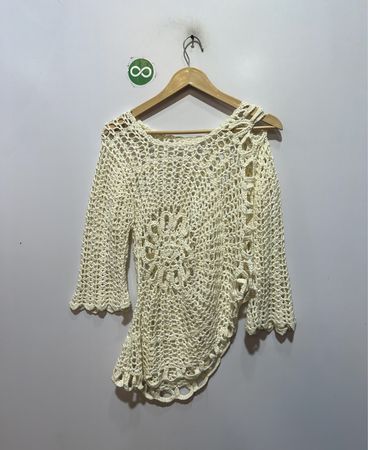 Cream Crochet Top