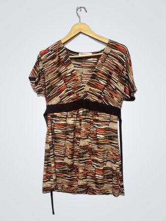 Charlotte Russe Women's Printed Short Sleeve Top