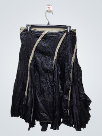 Black Skirt with Decorative Trim