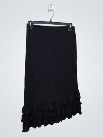 Aeropostale Black Ruffled Midi Skirt