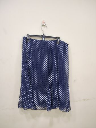Dressbarn Navy Polka Dot Midi Skirt