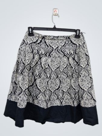 Apt. 9 Black and White Patterned Skirt