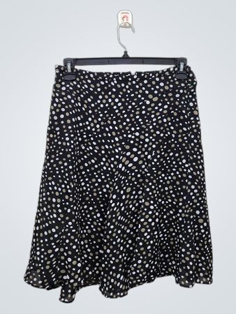 Black Skirt with Polka Dots