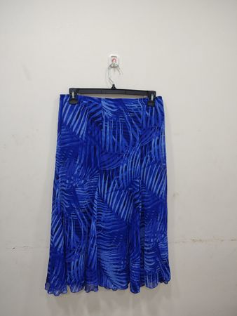 Ruby Rd. Petite Blue Leaf Print Maxi Skirt