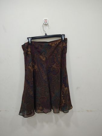 Chaps Paisley Print Midi Skirt