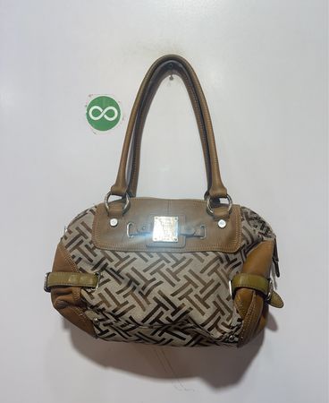 Tignanello Since 1980 Brown Monogram Satchel Handbag