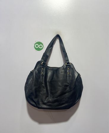 Lodis Black Leather Shoulder Bag