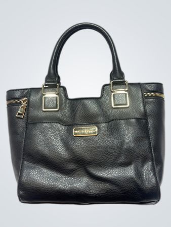 BCBGMAXAZRIA Black Faux Leather Tote Bag