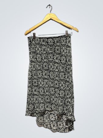A. BYER Women's Black and White Floral Print Skirt