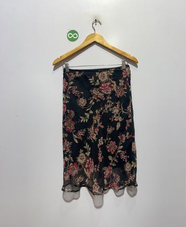 The Great American Sportswear Co. Floral Print Sheer Midi Skirt