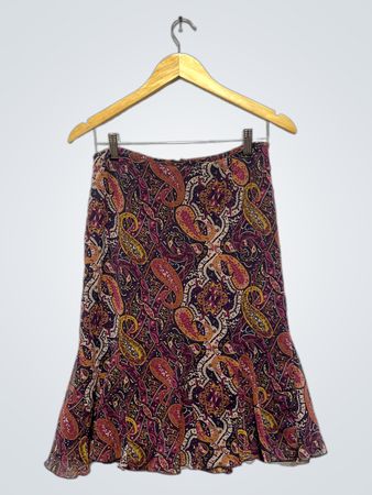 Petite Sophisticat Paisley Print Skirt