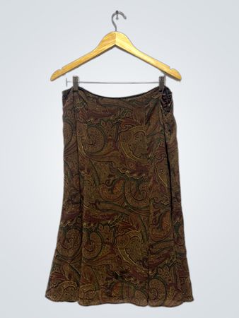 Chaps Paisley Print Midi Skirt
