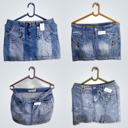 Denim Skirt Bundle: Levi's, 7 For All Mankind & More Mini Skirts Collection