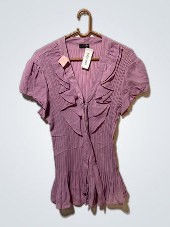 Pink Ruffled Blouse