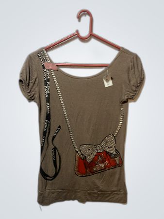 Pudika Brown Graphic T-Shirt