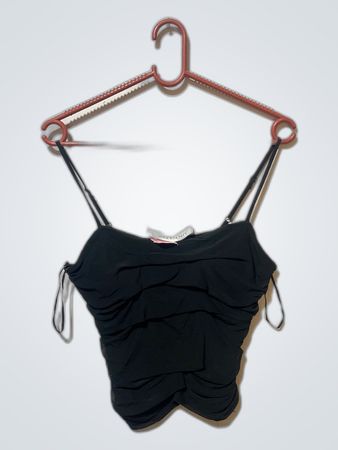 Black Ruffled Top