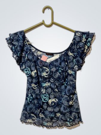 Blue Floral Top