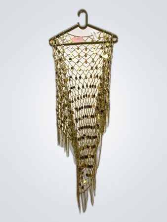 Gold Sequin Fringe Top