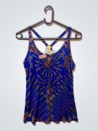 Blue Tie-Dye Tank Top