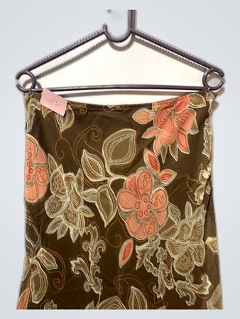 Brown Floral Skirt