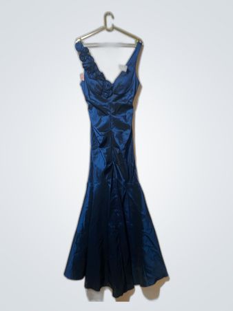 Blue Satin Dress