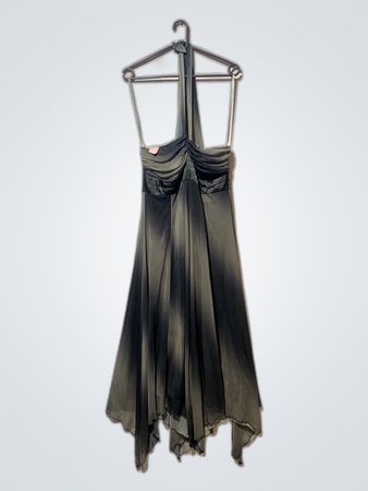 Black and Gray Evening Dress