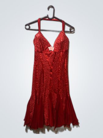 Red Sequined Dress