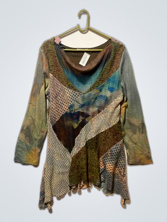 Blouse with Patchwork Design