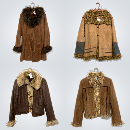 Y2K Fur Trim Jackets