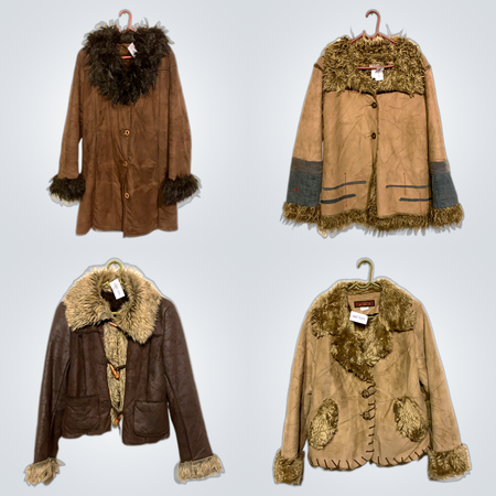 Y2K Fur Trim Jackets