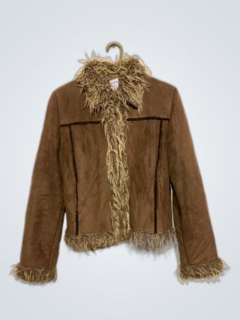 Miss Sixty Brown Faux Fur Jacket