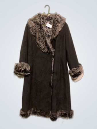 Black Fur Trim Coat
