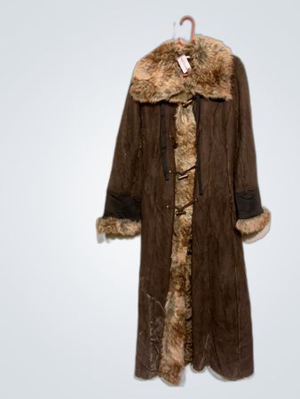 Brown Fur-Trimmed Coat