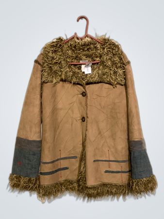 IKKS Tan Fur-Trimmed Coat