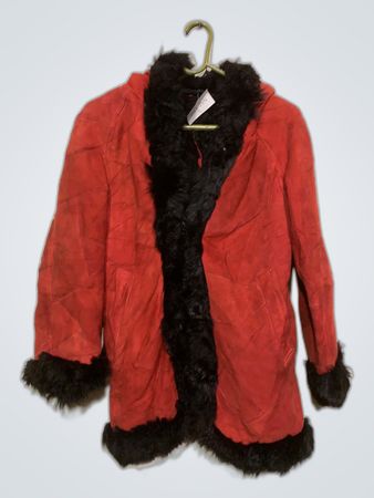 Red Fur-Trimmed Coat