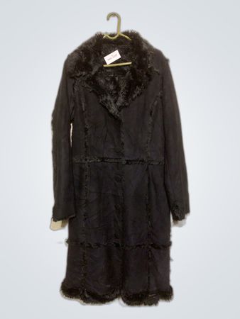 Black Fur Trimmed Coat