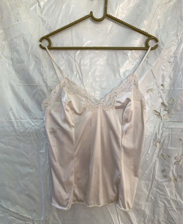 Silk Camisole with Lace Trim