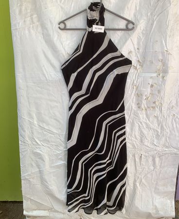 Black and White Striped Dress