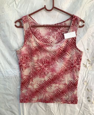 Top senza maniche stampato