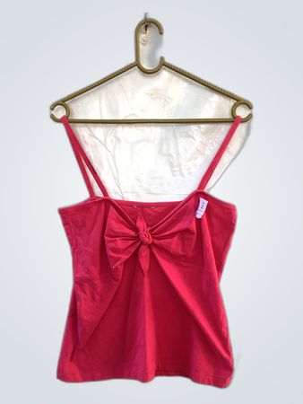 Unbranded Red Cami Top with Bow