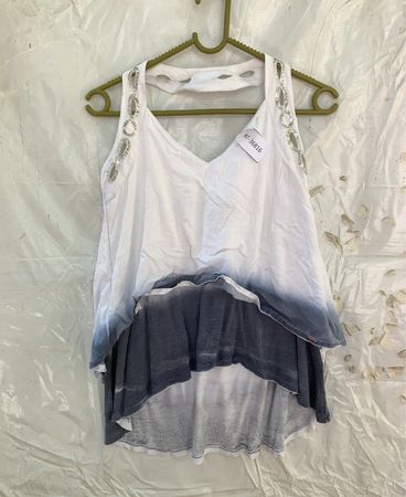 Embellished Dip-Dye Tank Top