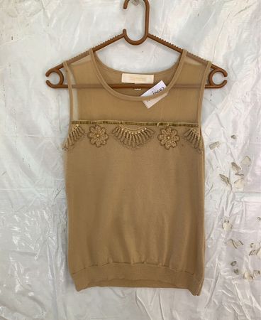 Balmain Embroidered Sleeveless Blouse