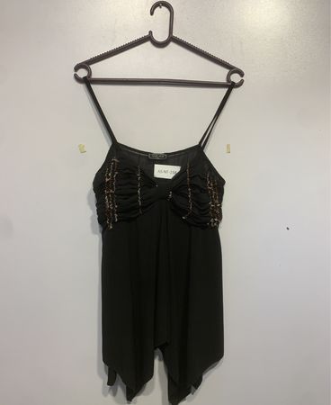 LUCE AS-NT-158 Black Spaghetti Strap Top