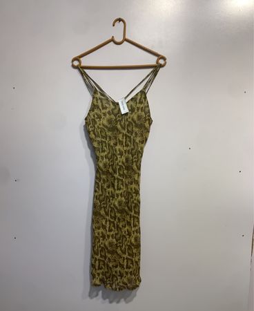 UNSUNG Snake Print Slip Dress